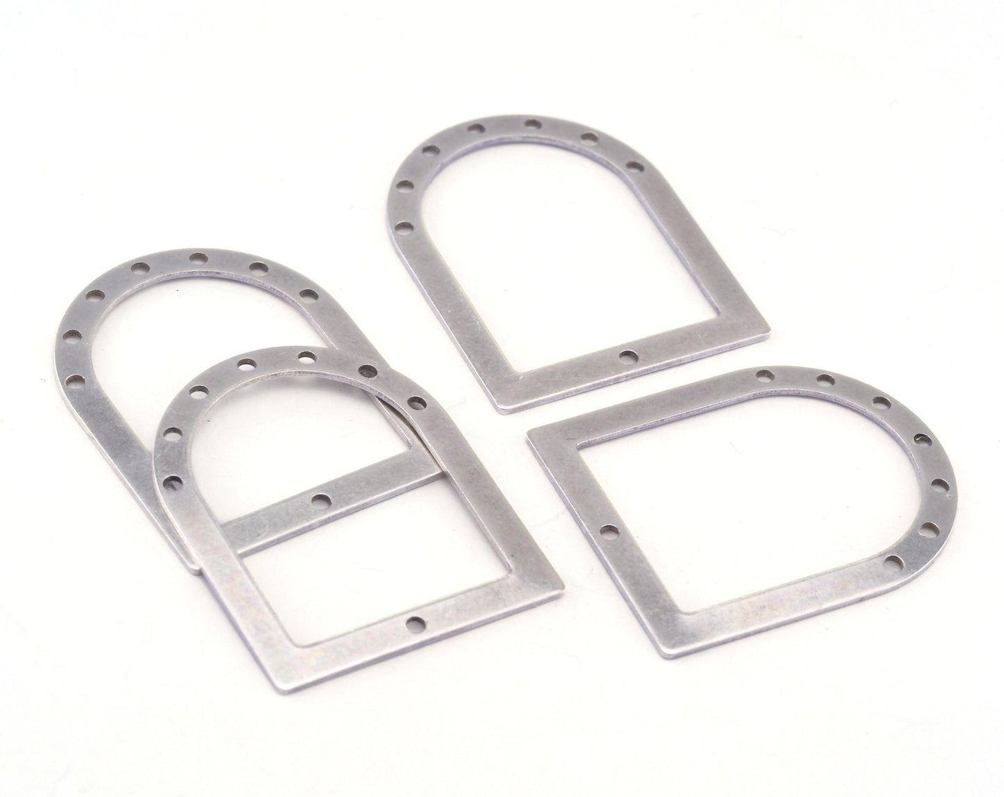 Semi Circle Rectangle (optional) Connector Charms Brass 35x28mm 0.8mm thickness Findings OZ2765-220