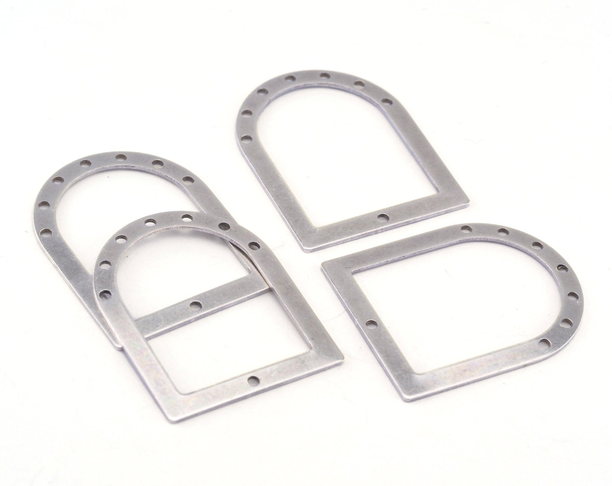 Semi Circle Rectangle (optional) Connector Charms Brass 35x28mm 0.8mm thickness Findings OZ2765-220