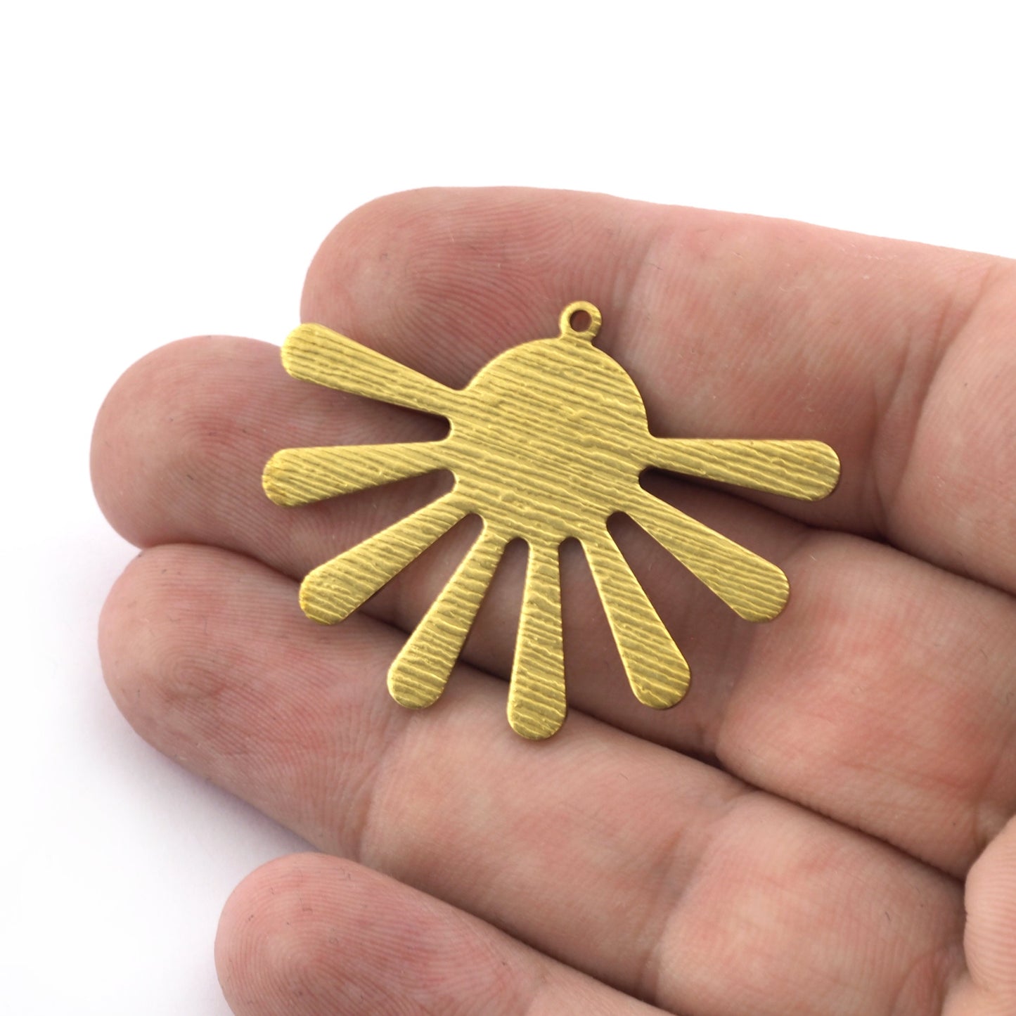 Sun Charms 44x32mm Raw brass, Antique silver, Brushed Brass Charms OZ3482-380