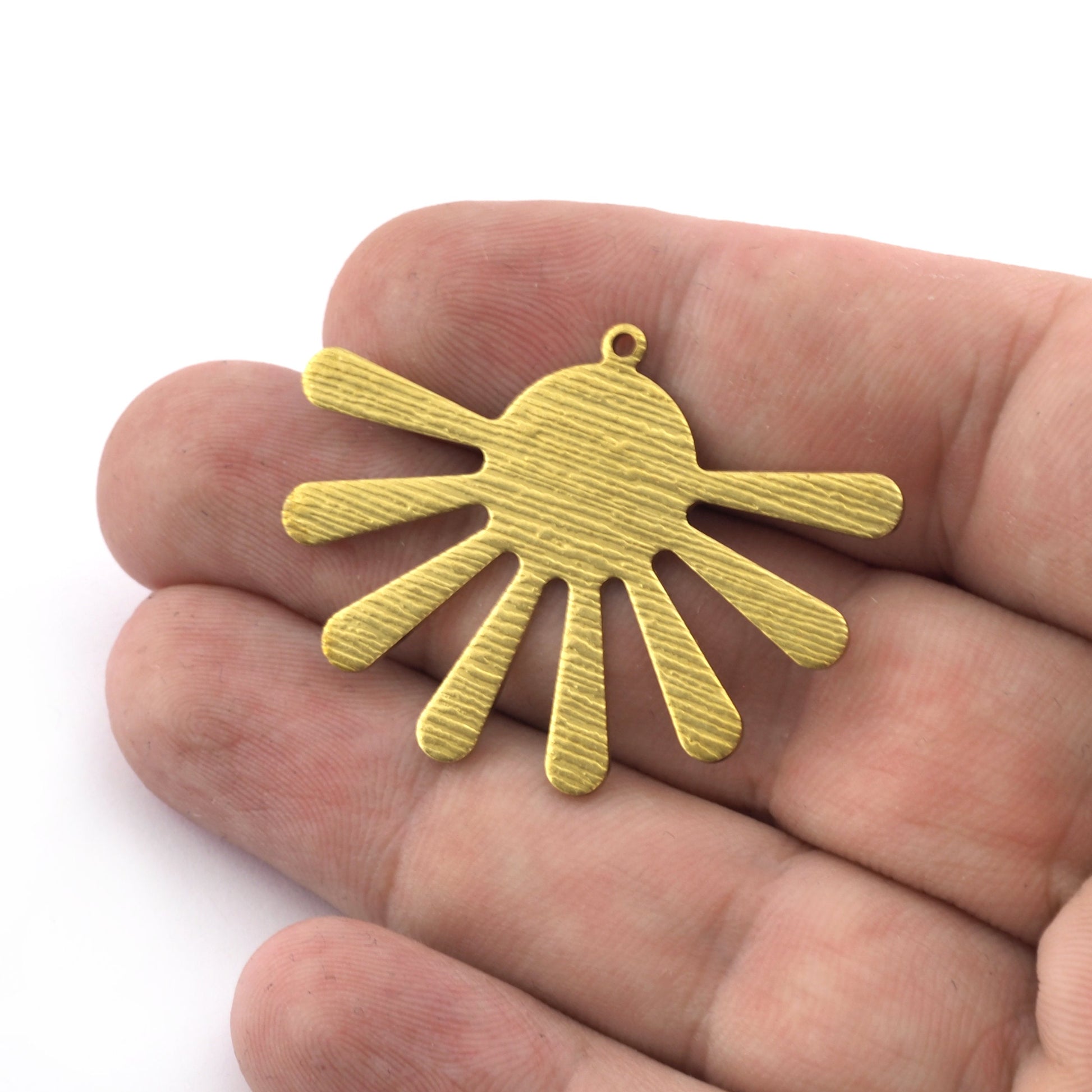 Sun Charms 44x32mm Raw brass, Antique silver, Brushed Brass Charms OZ3482-380