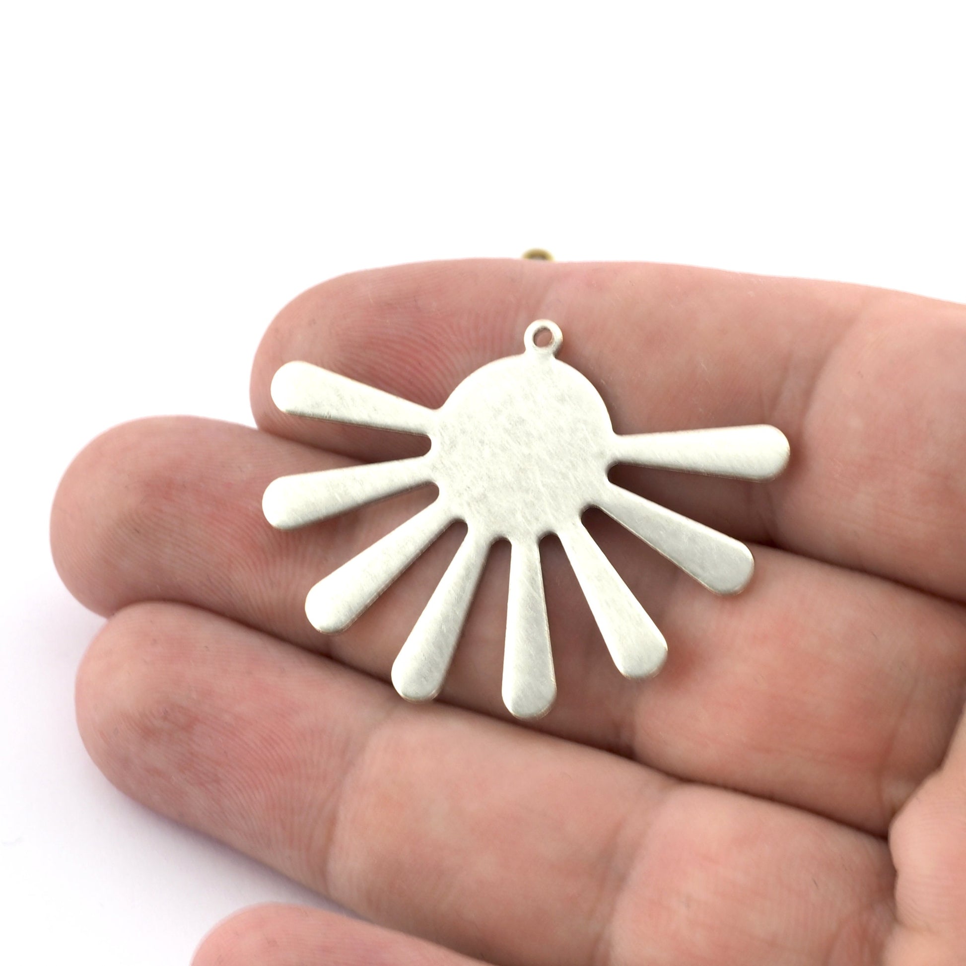 Sun Charms 44x32mm Raw brass, Antique silver, Brushed Brass Charms OZ3482-380