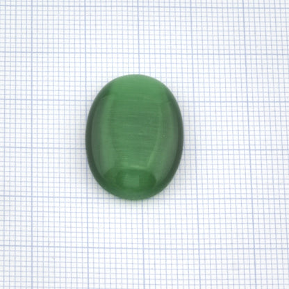 Oval Glass Cat Eye Cabochon 18x25 mm Flat Back Green, Navy Blue, White, Pink, Black, Light Blue, Purple, Light Green CAB120