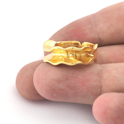 Peas pod ring,Resin Bezel Blank Adjustable Ring Raw Brass, Antique or Shiny silver and Shiny gold plated brass (7-8US inner size) OZ4240