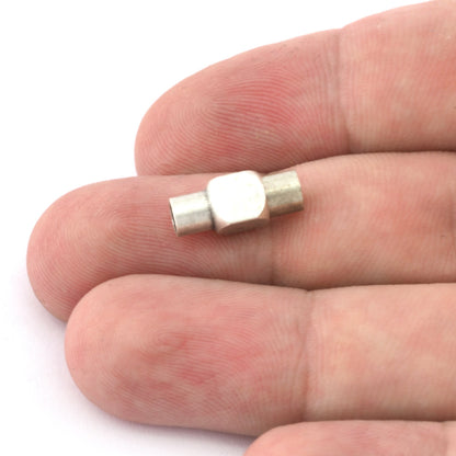 Magnetic clasp 3.5mm leather cord tips 15x6mm Raw brass, Antique Silver, Antique brass MCL3 1490