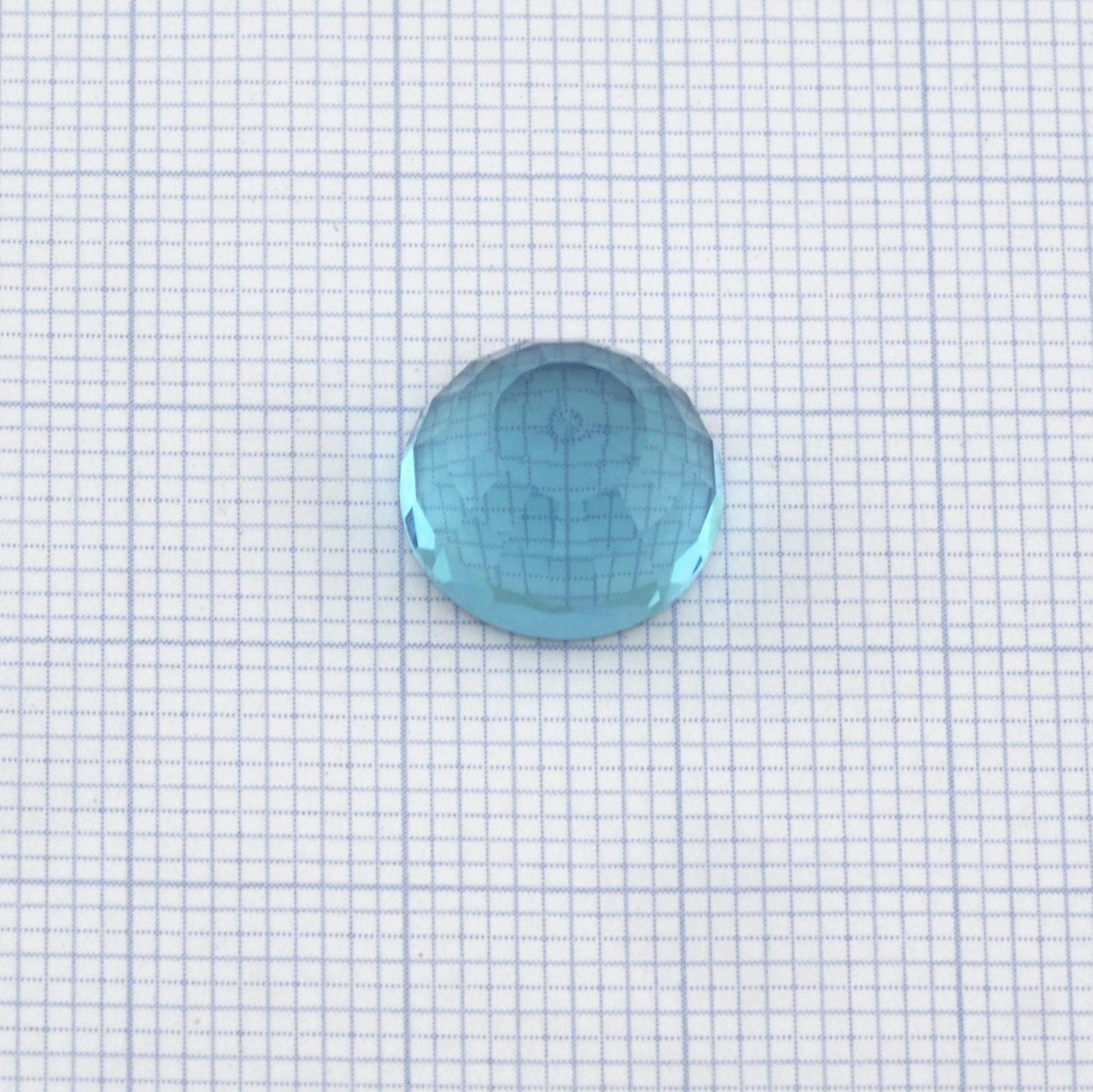 Faceted Glass High dome Round Cabochon 12mm Flat Back White, Blue, Purple, Navy Blue, Yellow, Green CAB64