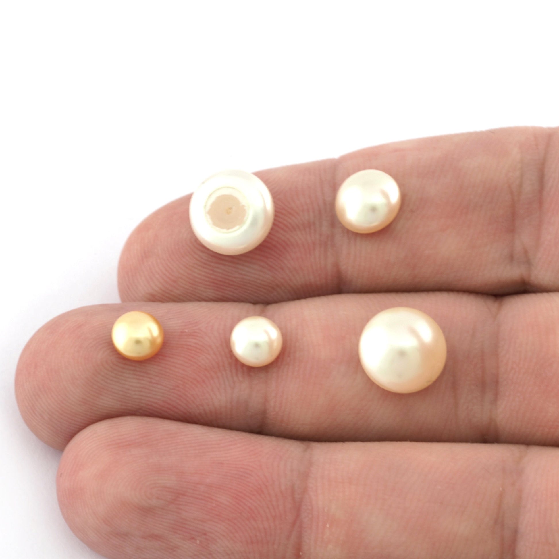 Swarovski® Pearls 6mm 8mm 10mm Cabochon 5817 White, Cream Pearl cab125-126-127