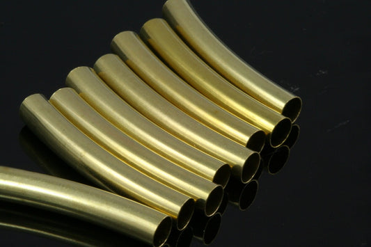 Curved Tube 20 Pcs Raw Brass 30x5mm (hole 4,6mm) E530C 807