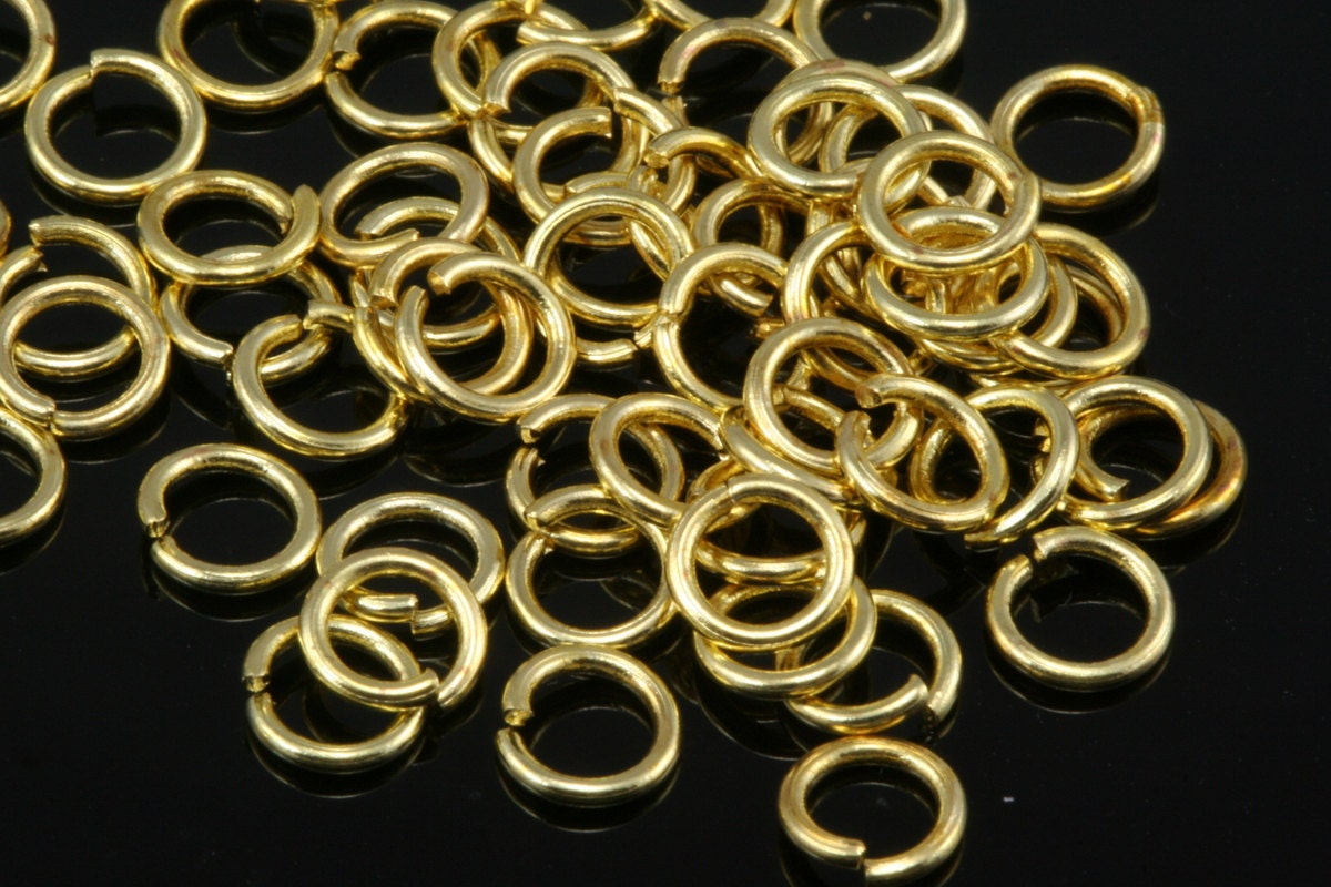 Open jump ring 4.5mm 20 gauge( 0,8mm ) raw brass jumpring 4520JR-5 1510R