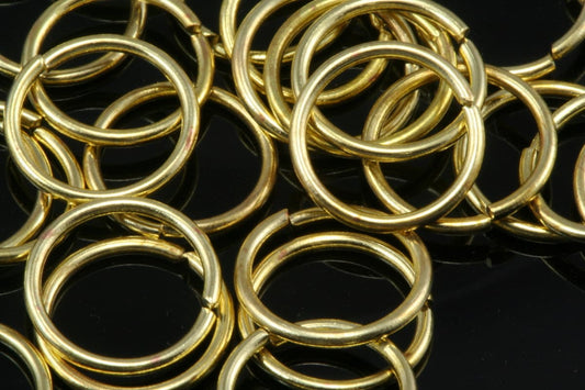 Open jump ring raw brass (varnish) 9mm 20 gauge( 0,8mm ) jumpring 920JV-12,5 1167V