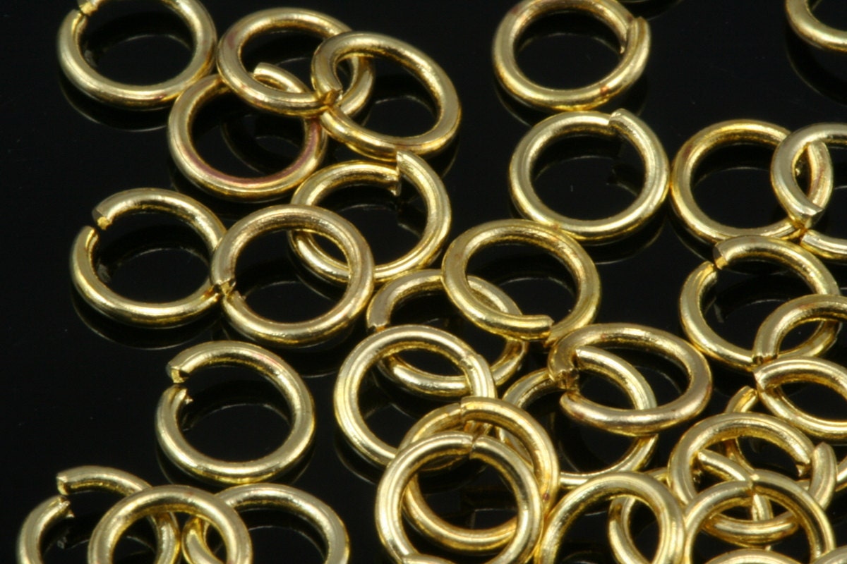Open jump ring 5mm 20 gauge( 0,8mm ) raw brass jumpring 520JR-5,6 1157R
