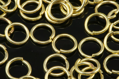 Open jump ring 6mm 20 gauge( 0,8mm ) raw brass (varnish) jumpring 620JV-22 1159V