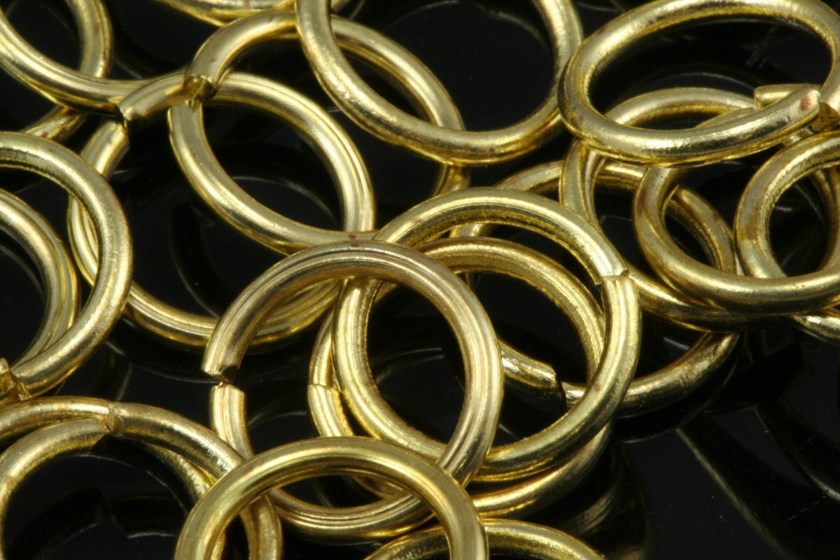 Open jump ring 100 pcs 12mm 17 gauge( 1,2mm ) raw brass (varnish) jumpring 1217JV-34 1174V