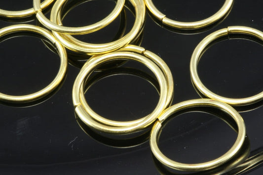 Open jump ring 24mm US11.5 15 gauge ( 1,5mm ) raw brass jumpring 2415JR-53 236