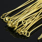 Brass eye pin 1000 pcs 35mm 24 gauge( 0,55mm ) raw brass (varnish) eyepin EV3524-18-200