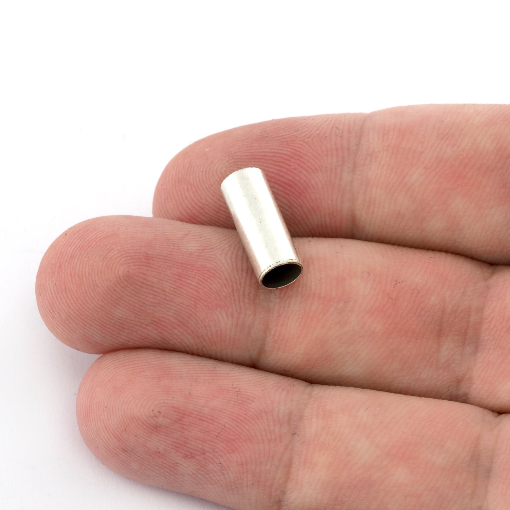 Cylinder Antique Silver Tube 6x15 mm (hole 5.2mm ) spacer bead bab5 4020