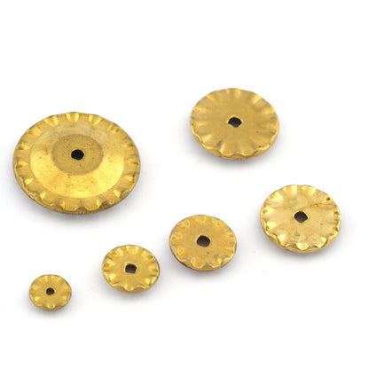 Rhinestone Rondelle Disc Beads, Micro Pave Beads 8mm 11mm 13mm 16mm 18mm 20mm 25mm Raw Brass button spacer bab 1845