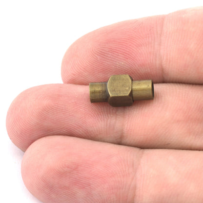 Magnetic clasp 3.5mm leather cord tips 15x6mm Raw brass, Antique Silver, Antique brass MCL3 1490