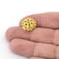 Flower Spheroid Sphere Ball Spacer Beads, Raw Brass Shiny Gold Plated, Antique Silver, Shiny Silver Plated 16x9mm bab2 5445