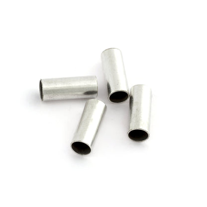Cylinder Antique Silver Tube 6x15 mm (hole 5.2mm ) spacer bead bab5 4020