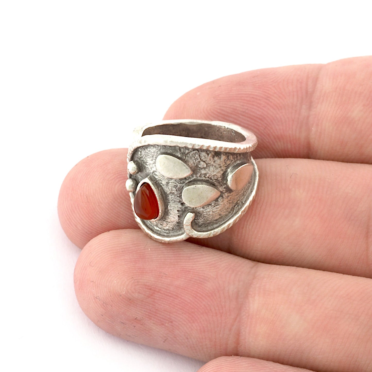 Spoon Ring Adjustable Drop Blank Bezel -Raw brass -Shiny silver -Antique silver -Shiny gold plated (7 US Adjustable ) 4x6mm Blank 5444