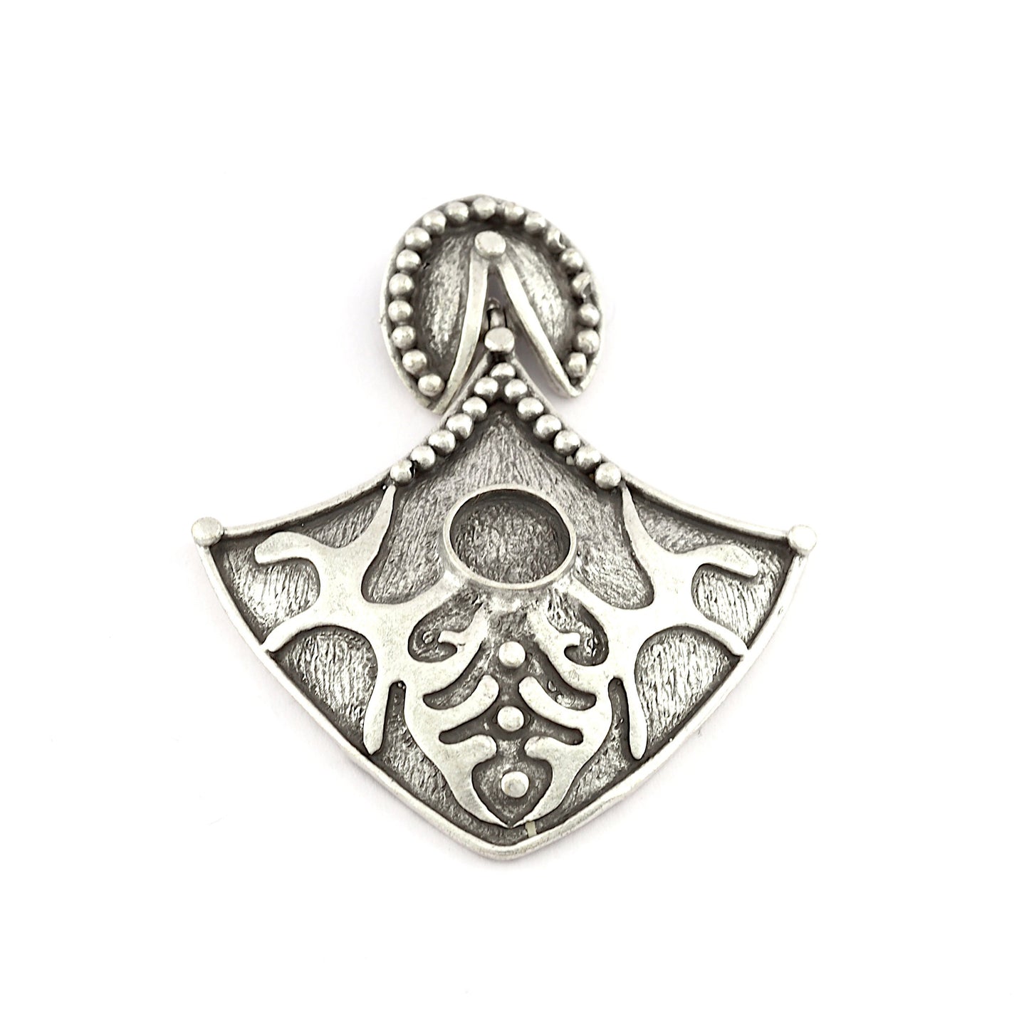 Dangle Pendant, Round Bezel Setting Blank Resin Pendant Antique Silver brass 8mm Blank 5439