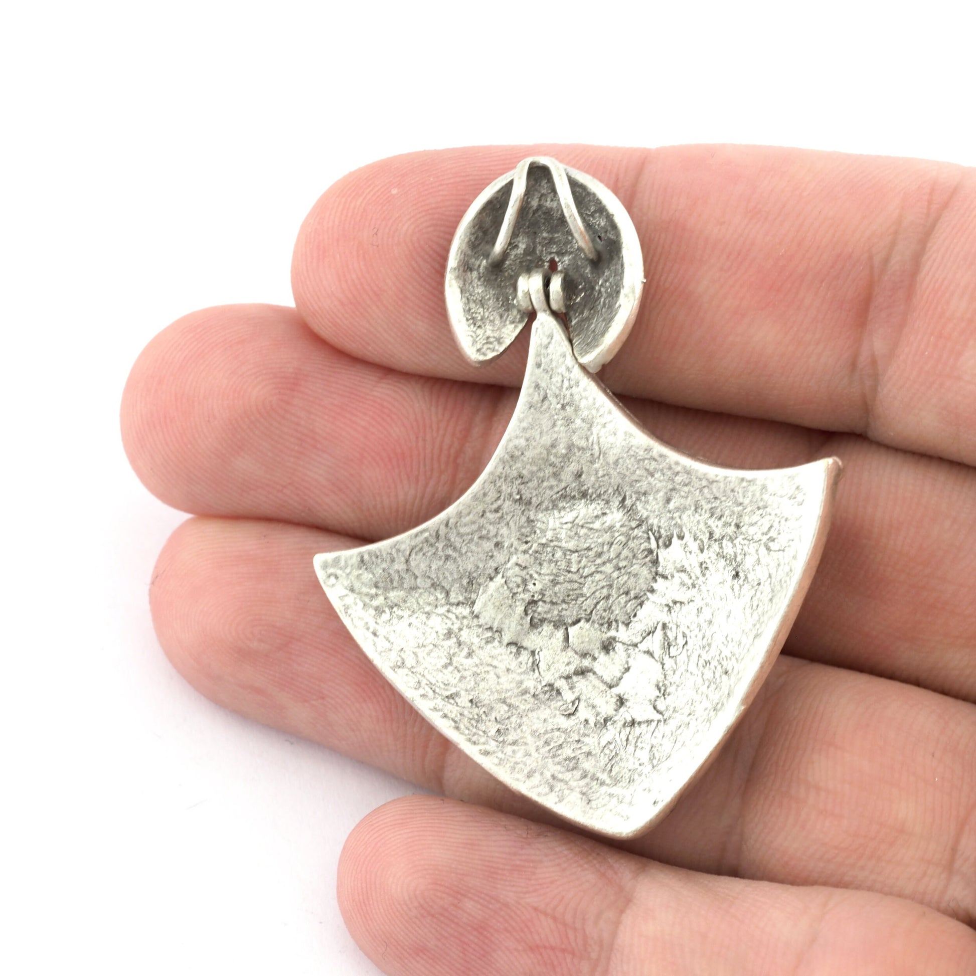 Dangle Pendant, Round Bezel Setting Blank Resin Pendant Antique Silver brass 8mm Blank 5439