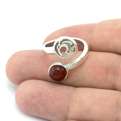 Water Four Elements Band Ring , Bezel Setting Blank Raw Brass, Antique Silver, Shiny silver, Shiny gold plated Brass (8mm Blank ) 5460