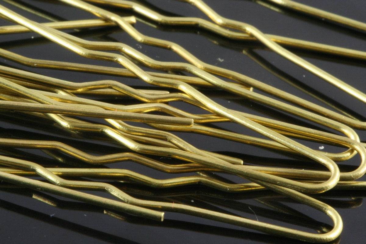 Brass Hair Pin 40 Pcs Raw Brass 60mm Hairpin Hair pins 18 gauge 1mm 1503