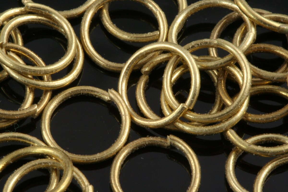 Open jump ring 10mm 18 gauge ( 1mm ) raw brass jump ring 1018JR-26 1168R