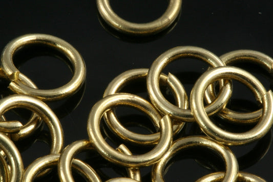 Open jump ring 8mm 18 gauge( 1mm ) raw brass jumpring 818JR-15 4011