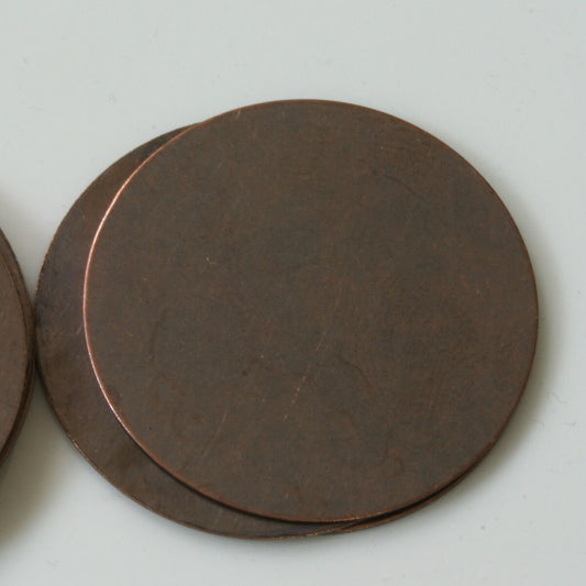 20 Pcs Antique copper Tone Brass 32mm Circle tag ,Findings 4ACW-68 172