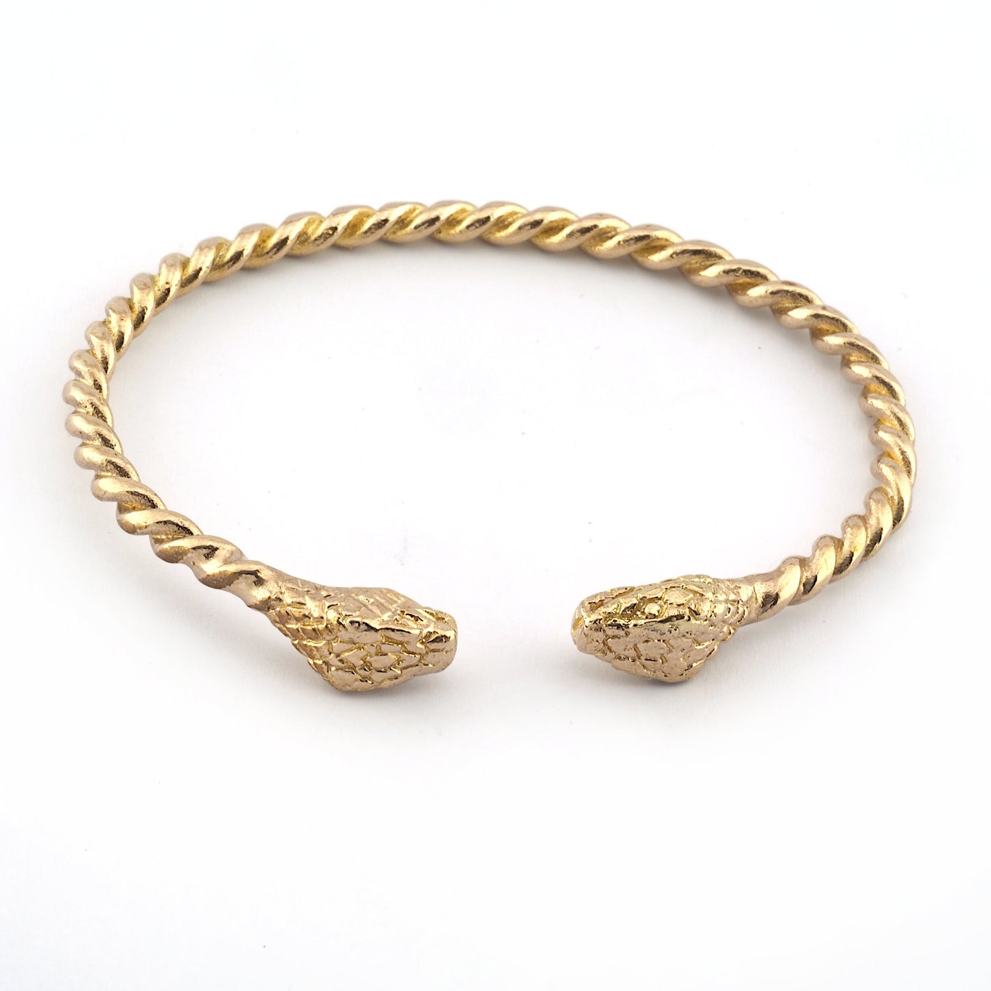 Snake Twisted Swirl Bracelet Raw Brass (64mm inner size - Adjustable ) 5490