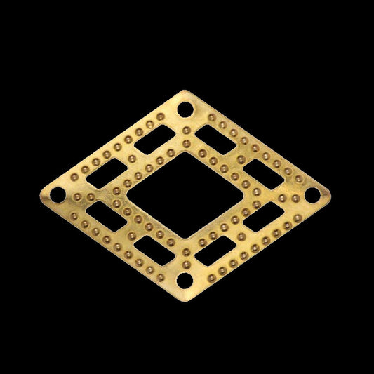 Raw brass 24x33mm raw brass equilateral 4 hole raw brass connector raw brass charms ,findings 472R-48