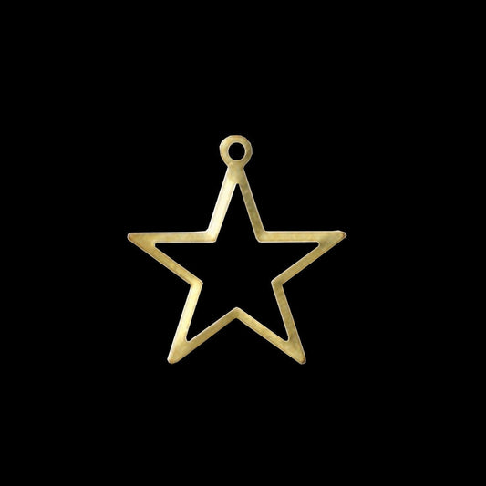 100 Pcs raw brass Star 24x23mm raw brass Charms ,raw brass Findings 494R-40