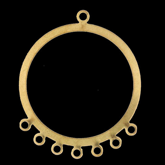 Raw brass 38x31mm raw brass Circle 8 hole raw brass connector raw brass charms ,raw brass findings earring 17R-42