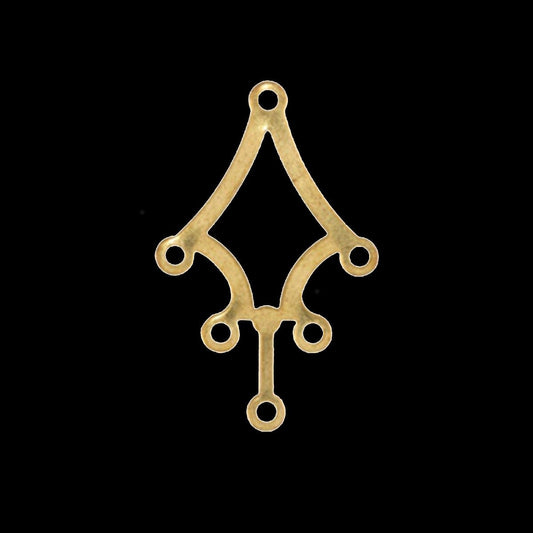 Raw brass 36x23mm raw brass Circle 6 hole raw brass connector raw brass charms ,raw brass findings earring 22R-54
