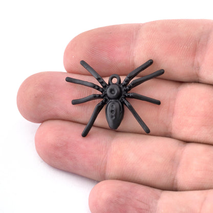 Spider Charms, Raw brass, Antique silver Bronze, Shiny Gold Silver Black Bezel Blank setting 32x25mm (2mm blank) 5230