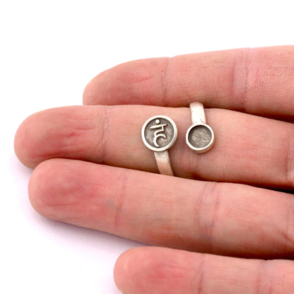 Chakra Vishuddha Ring, Blank Bezel Settings Shiny Gold - Shiny Silver - Antique Silver Plated or Raw Brass 6mm 5487