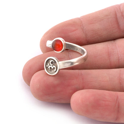 Chakra Sahasrara Ring, Blank Bezel Settings Shiny Gold - Shiny Silver - Antique Silver Plated or Raw Brass 6mm 5488