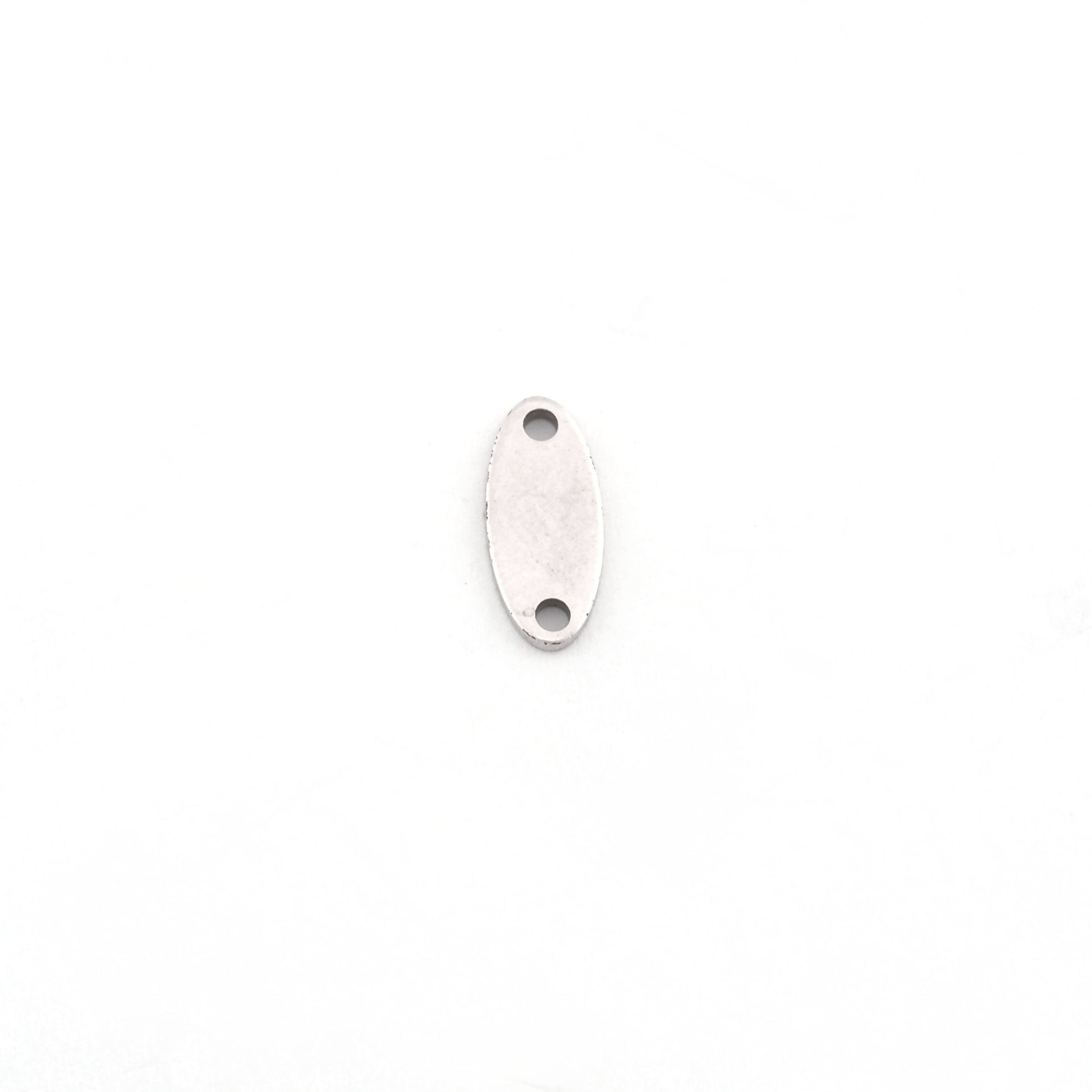 Oval Connector Charms Brass Antique Silver Plated 5x12mm 0.8 mm 2 holes Findings 4263