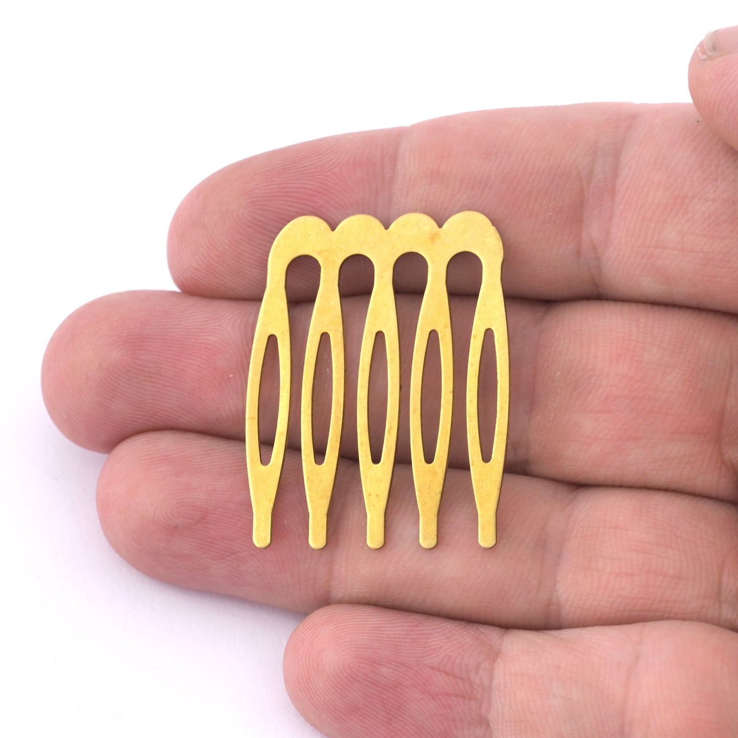 Raw Brass comb hairpin 10 pin, 6 pin, 5pin finding 3721