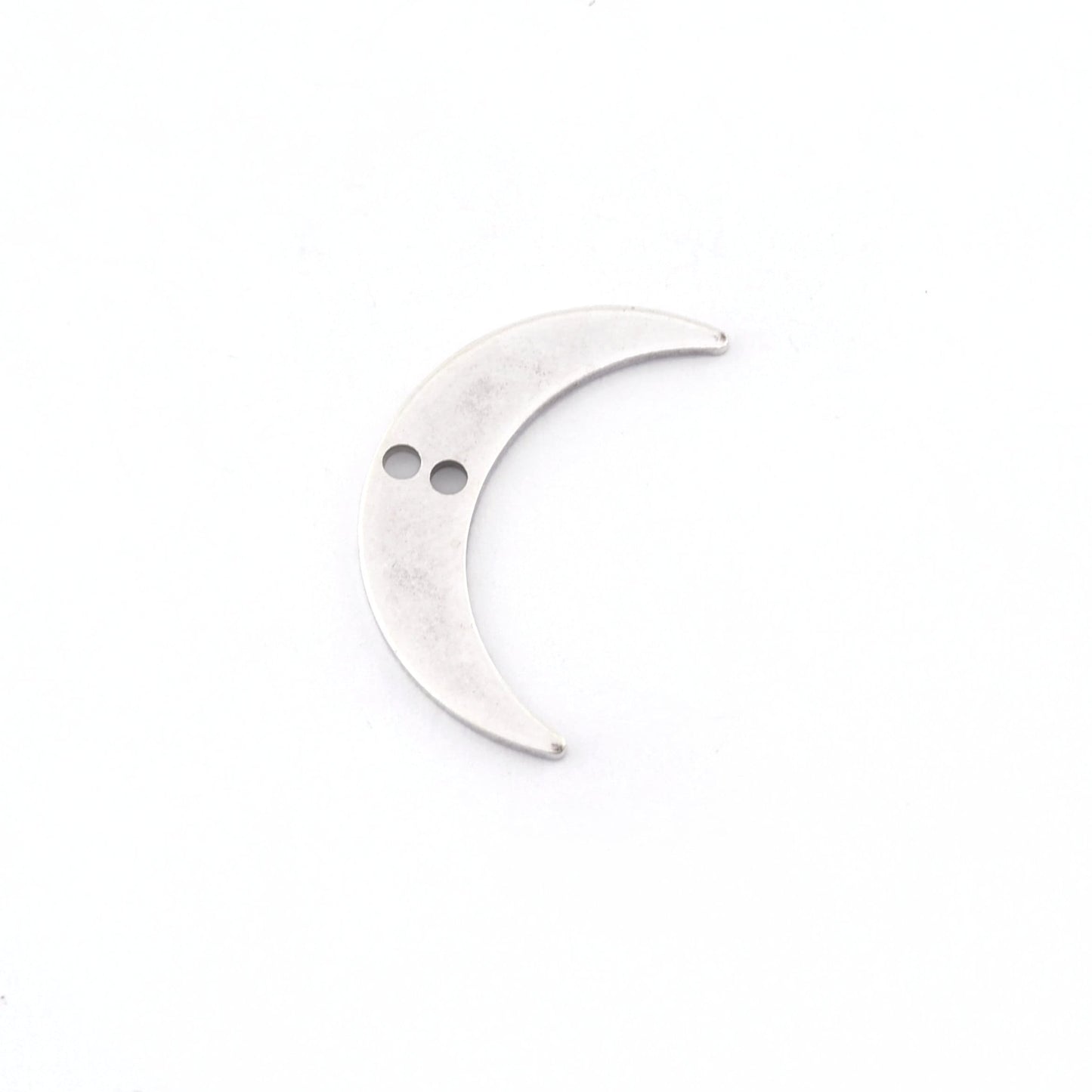 Crescent charms findings Brass Antique Silver Plated Brass 22mm (0.8mm thickness) 2 hole R224-75