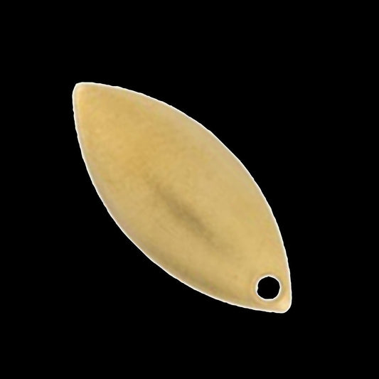Raw brass curved marquise 1 hole 7x16mm Charms , Findings 28R- 0.28 tmlp