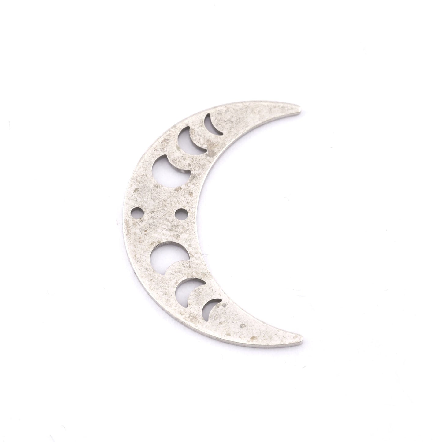 Crescent Star Moon Phase Charms Brass Antique silver plated 35.5mm 0.8 mm 2 holes Findings 4261