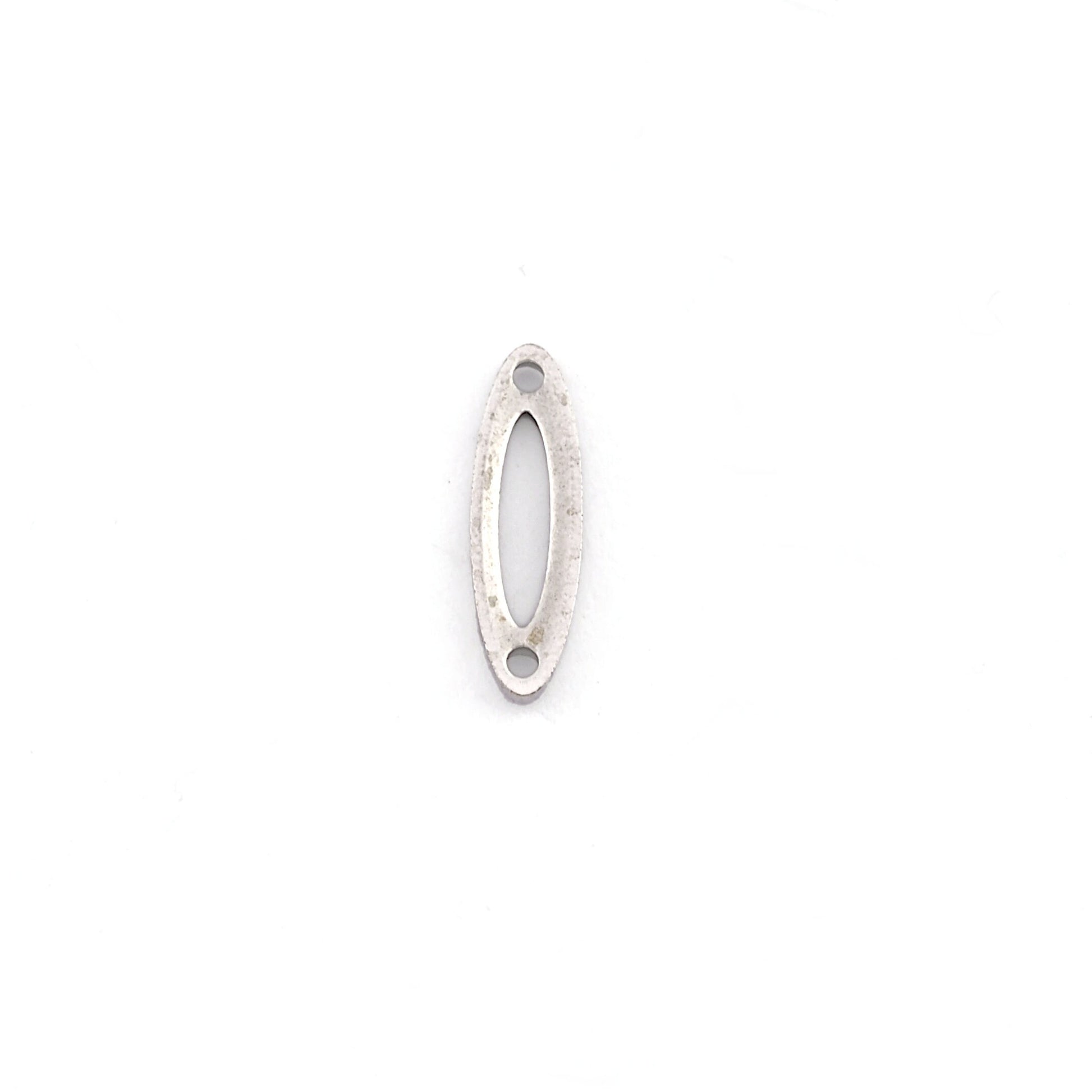 Marquise connector tag stamping charms findings Brass Antique Silver Plated 4x14mm (0.8mm thickness) 4516