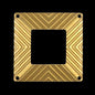 15 pcs 30mm raw brass textured Square with two 4 hole, raw brass connector ,raw brass Findings 682R-35