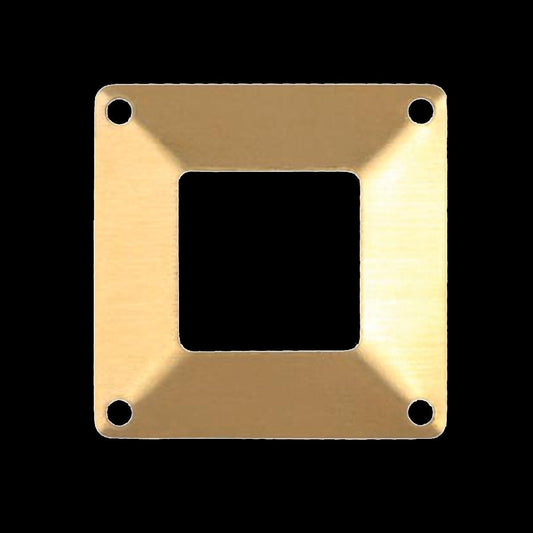 40 pcs 20x20mm raw brass square tag four 4 hole raw brass connector Charms ,raw brass Findings 670R-42