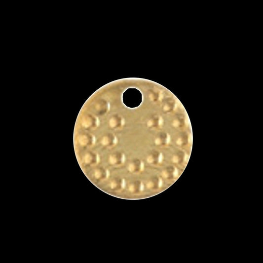 400 pcs 6,5mm raw brass circle tag charms ,raw brass findings 85R-44 tmlp