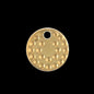 400 pcs 6,5mm raw brass circle tag charms ,raw brass findings 85R-44 tmlp