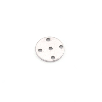 Coin Round Disc 12mm 5 Hole Connector Stamping blank tag shape finding Brass Antique Silver Plated OZ4707-70